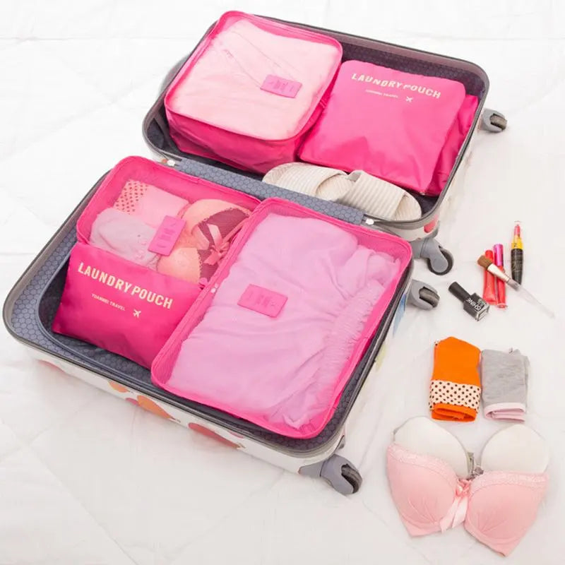 Set 6 bolsas organizadoras para viaje – Productos Wow
